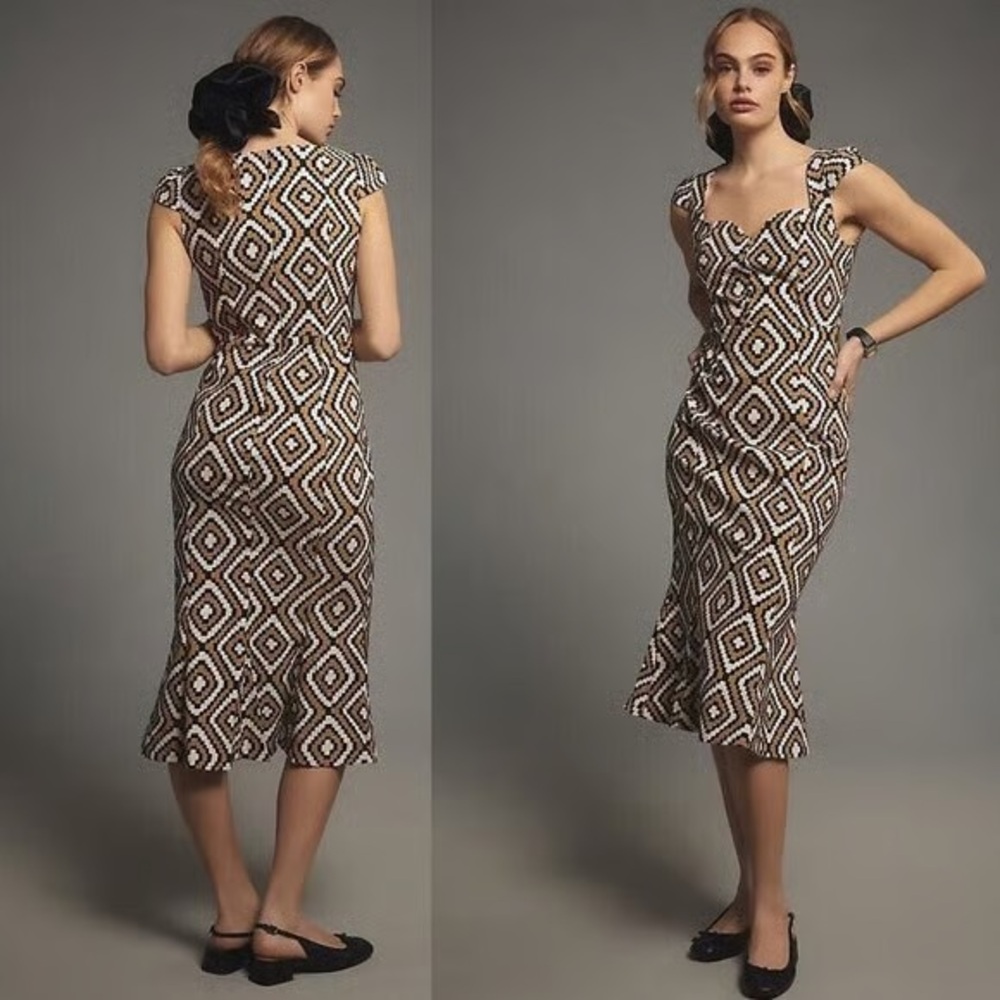 Anthropologie The Cecily Fit & Flare Sweetheart Dress‎